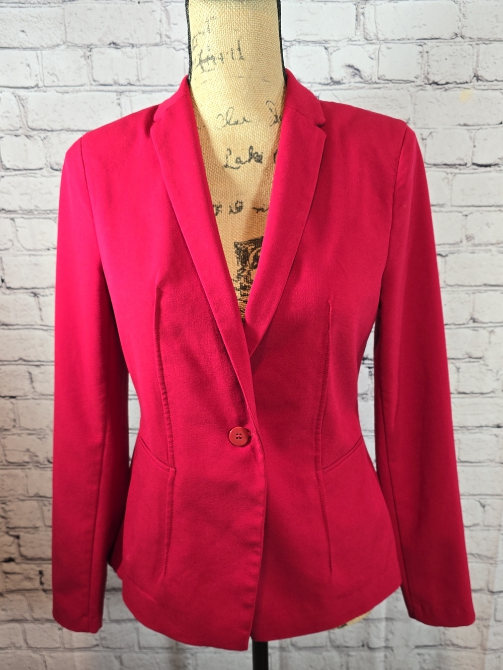 VENUS Bright Red Single-Button Blazer Size 6 NWOT